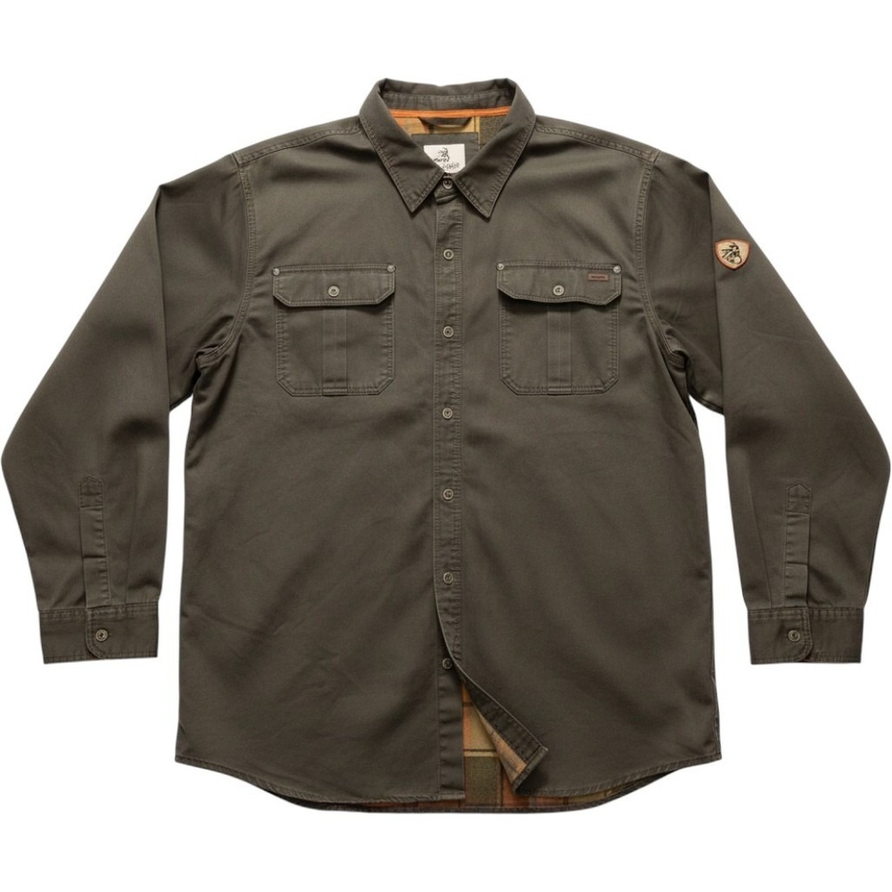 Legendary Whitetails Journeyman Flannel Lined Shirt Jacket Brown 4XL POLW-8416